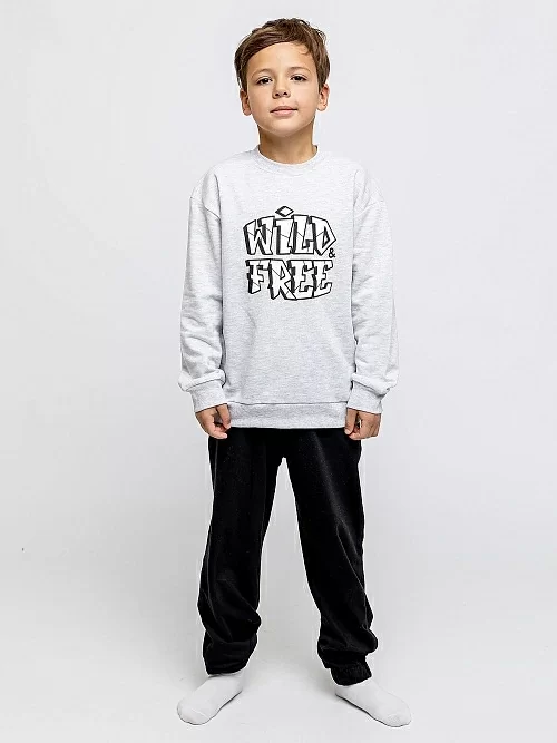 Комплект пуловер с длинным рукавом и брюки для мальчика (015/1_ОП23)
