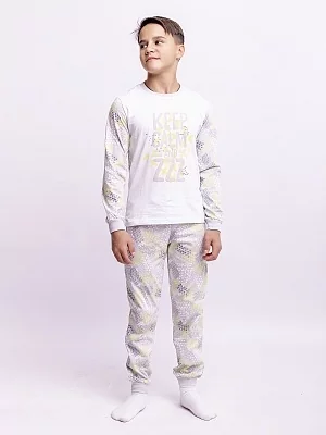Пижама футболка с длинным рукавом и брюки для мальчика (0010_ОП)