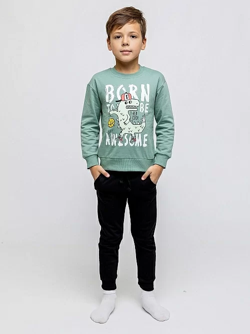 Комплект пуловер с длинным рукавом и брюки для мальчика (015_ОП23)